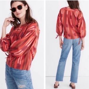 Madewell Ikat Peasant Blouse Size XXS